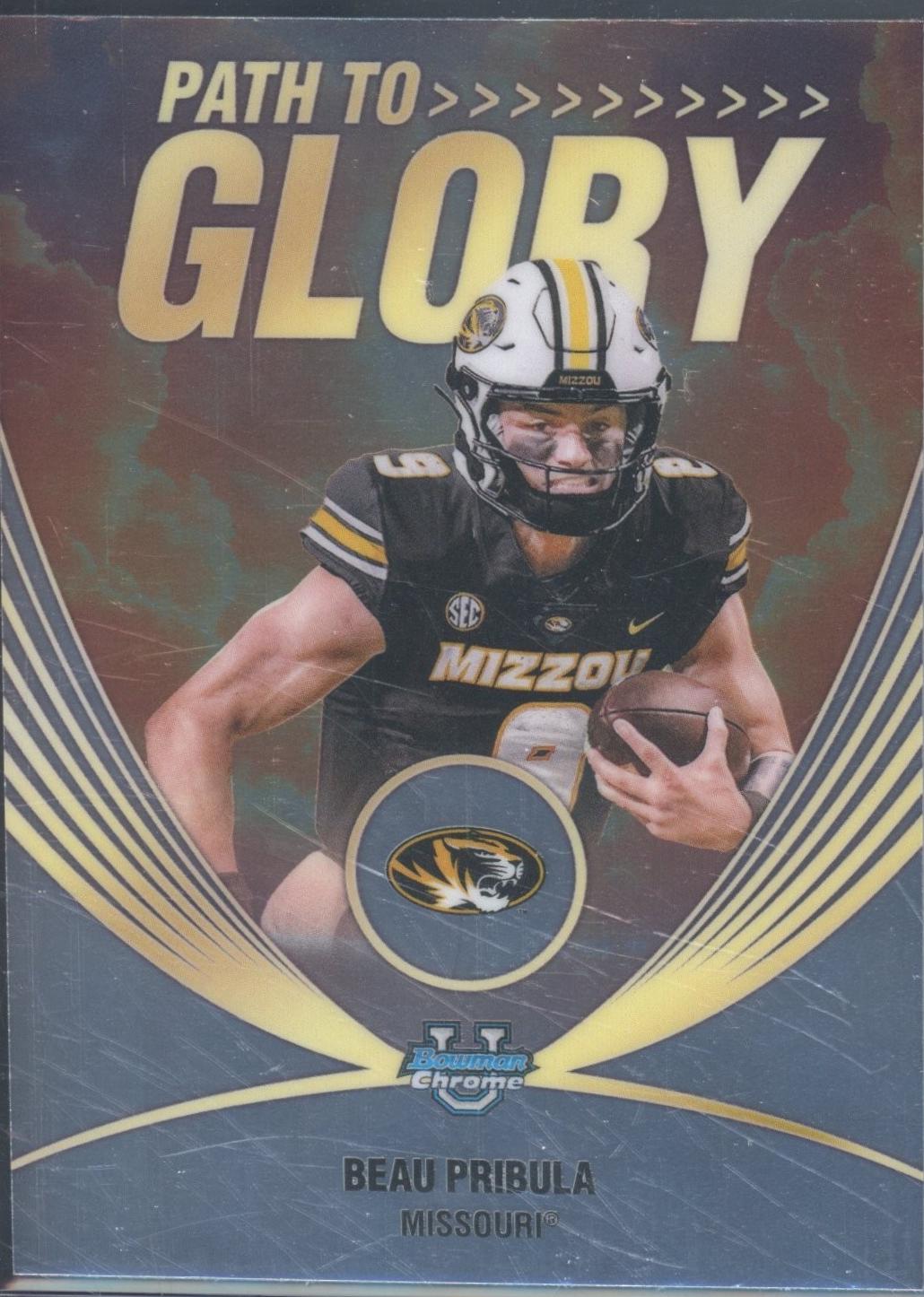 Beau Pribula #PG-15 2025 Bowman University Chrome Football Path to Glory