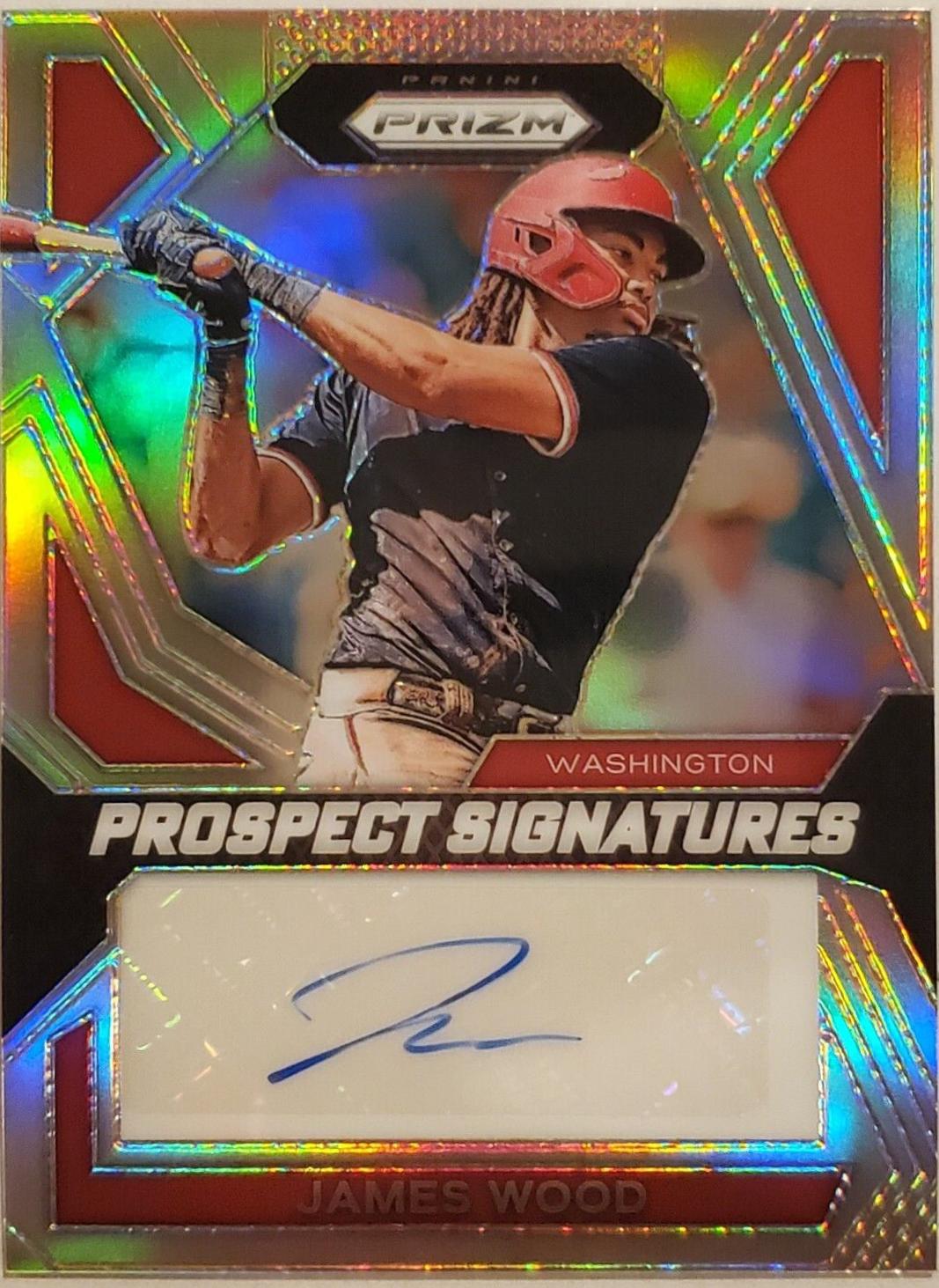 James Wood #PS-JW Baseball Cards 2024 Panini Prizm Prospect Signatures