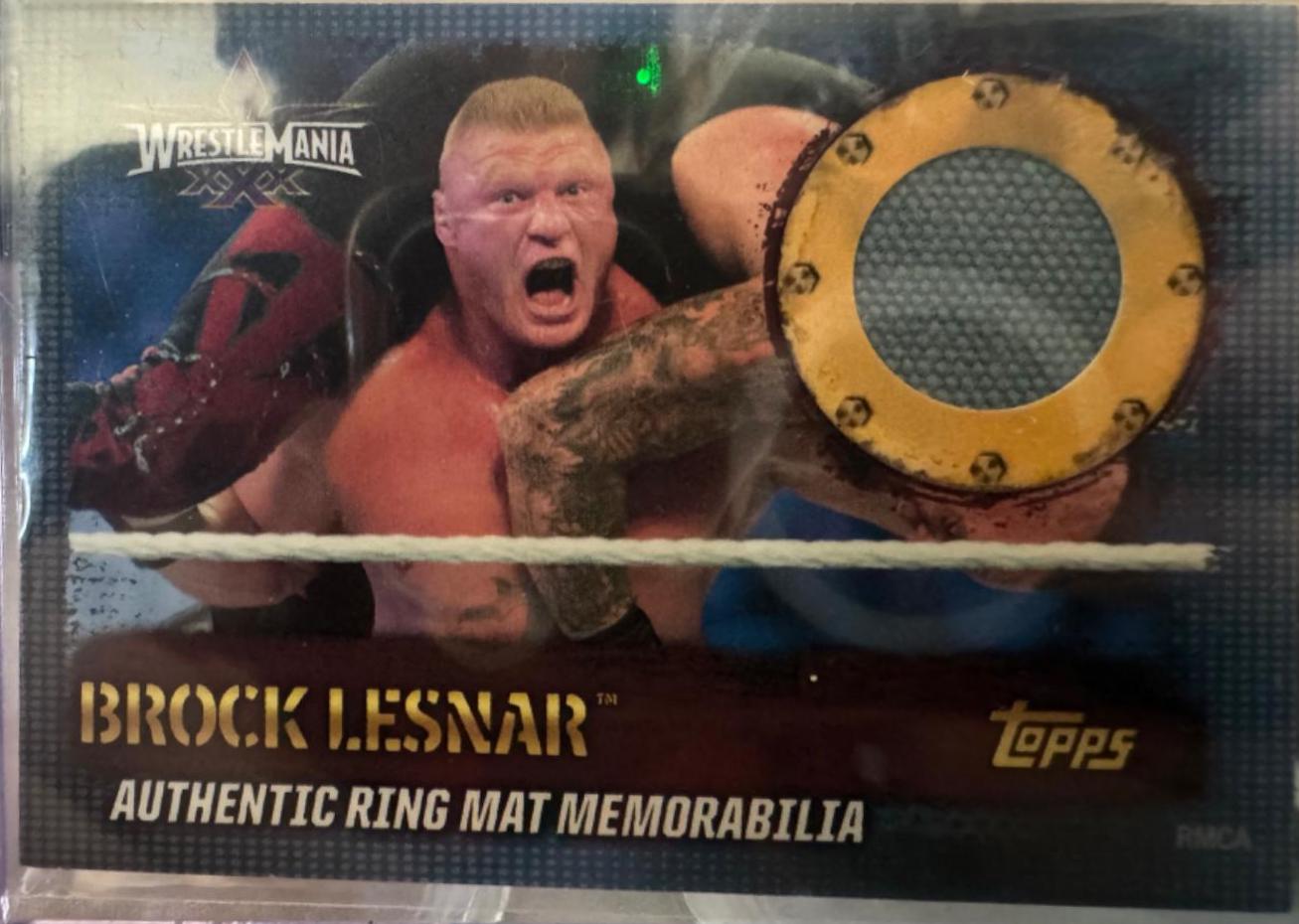 Brock Lesnar #RMCA Wrestling Cards 2017 Topps WWE Road To Wrestlemania 32 Mat Relics