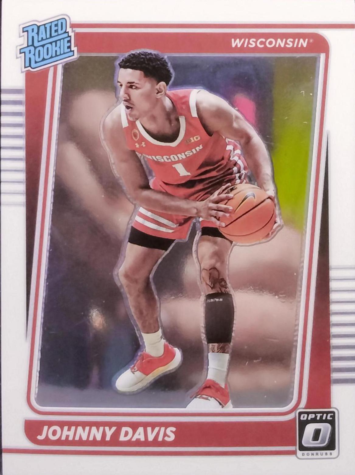 Johnny Davis #14 Basketball Cards 2022 Panini Chronicles Draft Picks Optic Rated Rookie