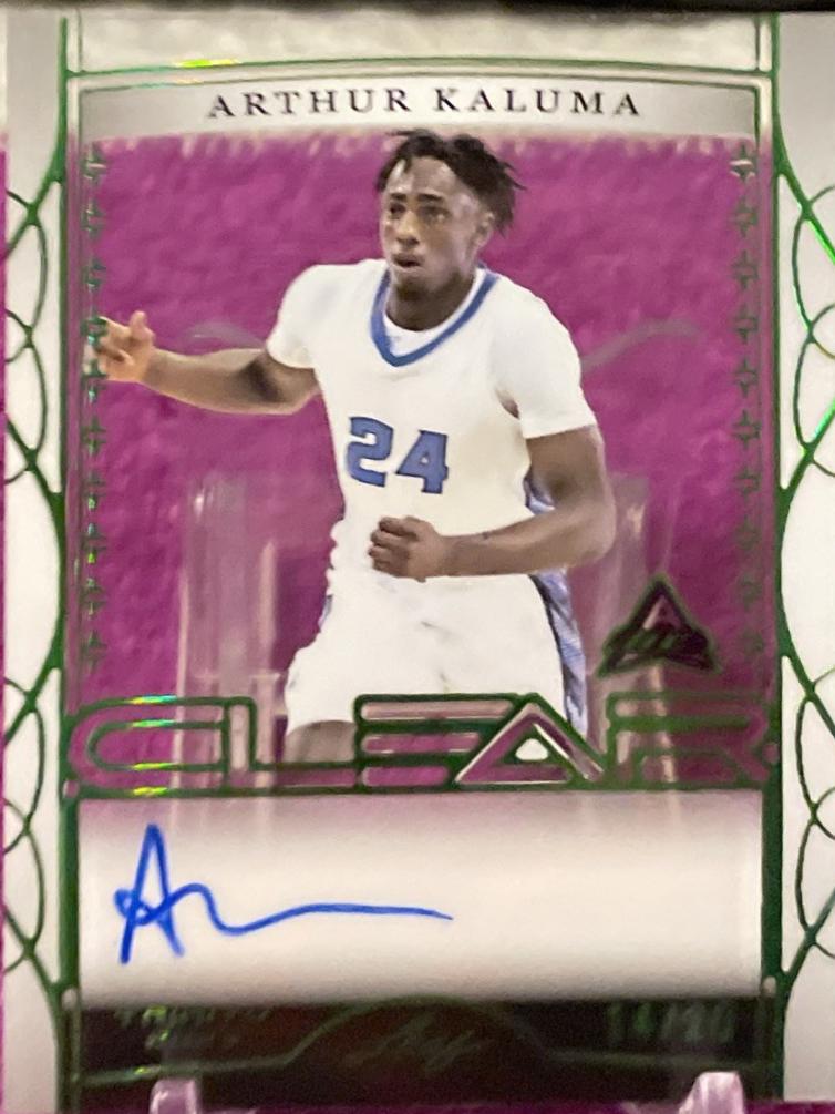 Arthur Kaluma #CA-AK1 2023 Leaf Trinity Clear Autograph Basketball
