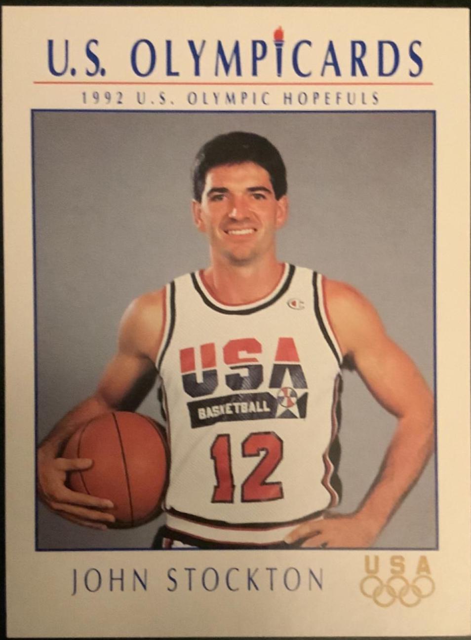 John Stockton #17 Basketball Cards 1992 Impel U.S. Olympic Hopefuls