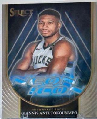 Giannis Antetokounmpo #1 Basketball Cards 2023 Panini Select Neon Icon