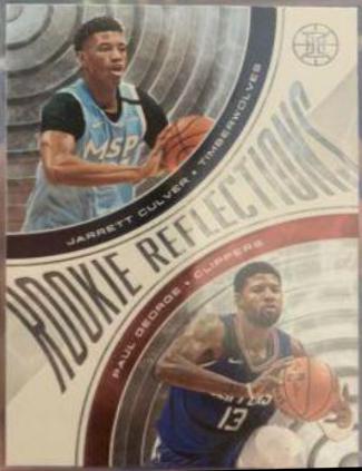 Jarrett Culver, Paul George #3 Basketball Cards 2019 Panini Illusions Rookie Reflections