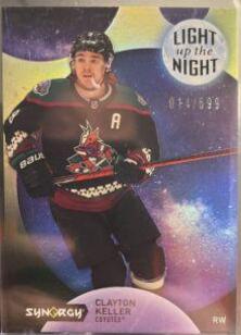 Clayton Keller #LN-CK Hockey Cards 2022 Upper Deck Synergy Light Up The Night