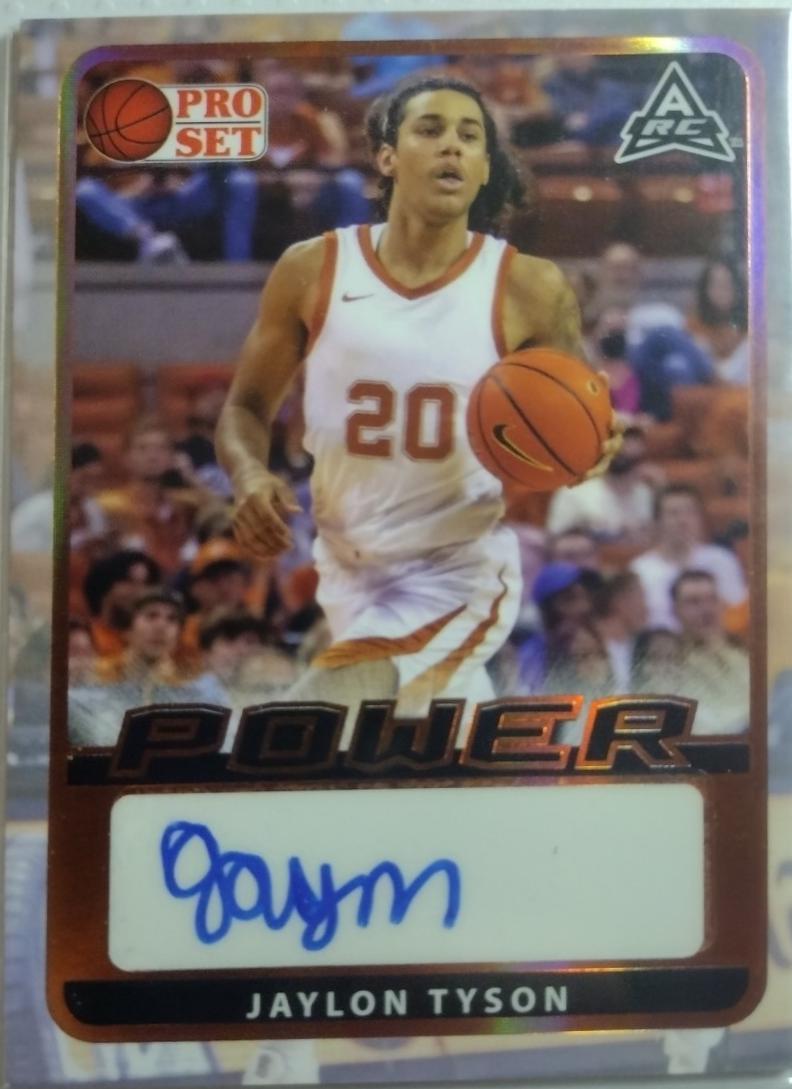Jaylon Tyson #BA-JT1 2021 Pro Set Power Autograph Basketball