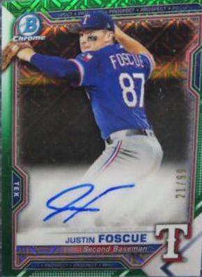 Justin Foscue [Green Refractor] #BCMA-JF
