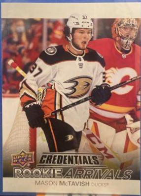 Mason McTavish #RA-23 Hockey Cards 2021 Upper Deck Credentials Rookie Arrivals
