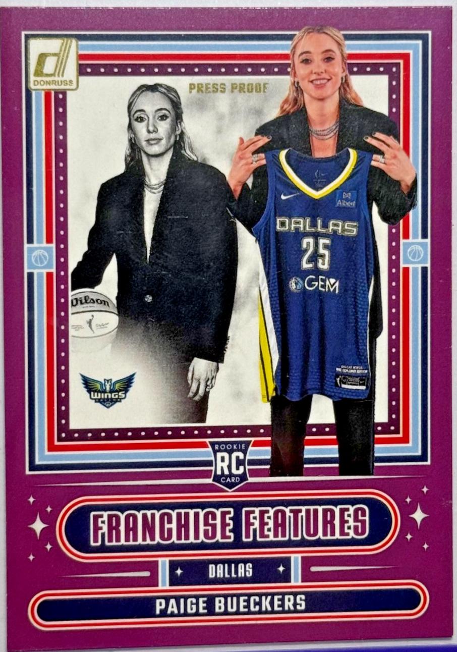 2025 Panini Donruss WNBA Franchise Features Paige Bueckers [Press Proof Purple] #16 card