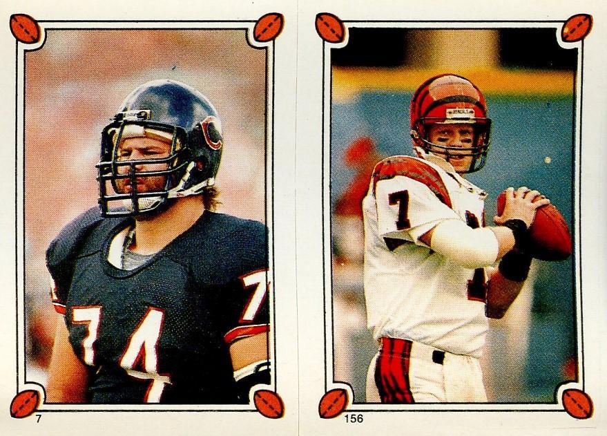 Jim Covert / Boomer Esiason #7 / 156 Football Cards 1987 Topps Stickers