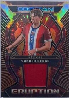 Sander Berge [Electric Etch Orange] #27 Soccer Cards 2023 Panini Obsidian Eruption