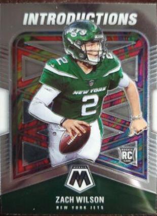 Zach Wilson #I-2 Football Cards 2021 Panini Mosaic Introductions