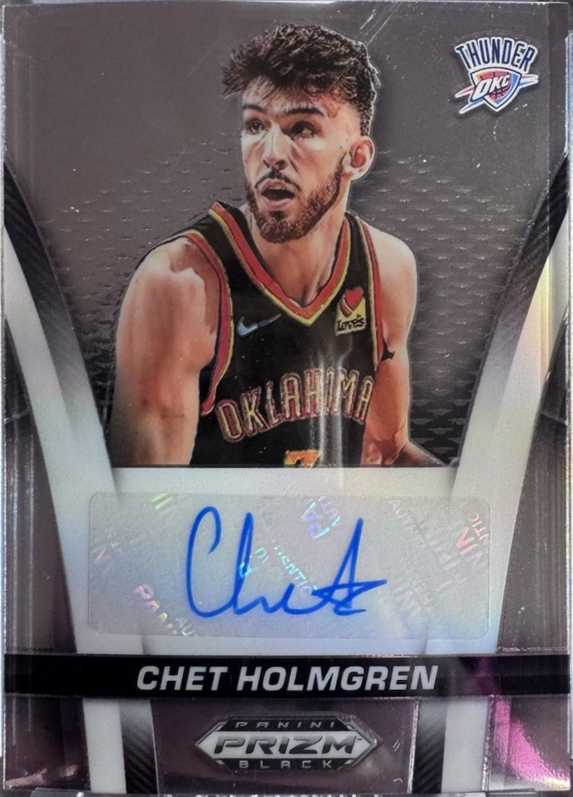 Chet Holmgren #11 2024 Panini Prizm Black Flashback Signature Basketball