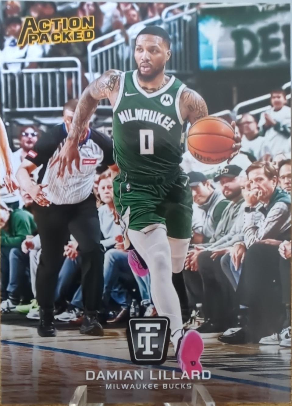 Damian Lillard #9 Basketball Cards 2024 Panini Totally Certified Action Packed