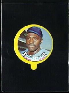 George Scott Baseball Cards 1973 Topps Candy Lids