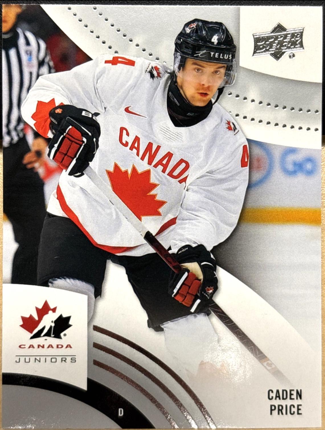Caden Price #20 2025 Upper Deck Team Canada Juniors Hockey