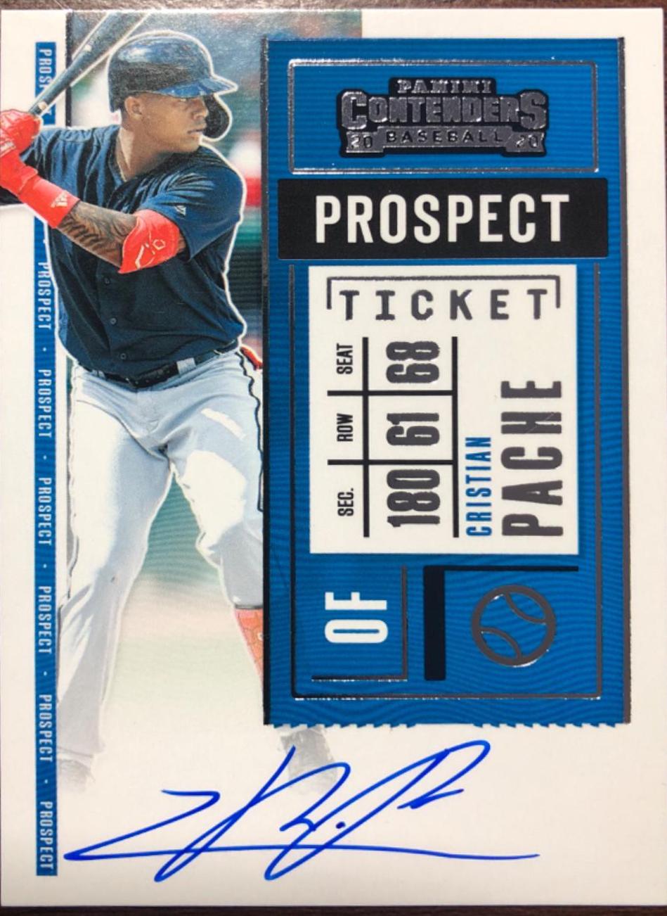 Cristian Pache #PT-CP Baseball Cards 2020 Panini Contenders Prospect Ticket Autographs