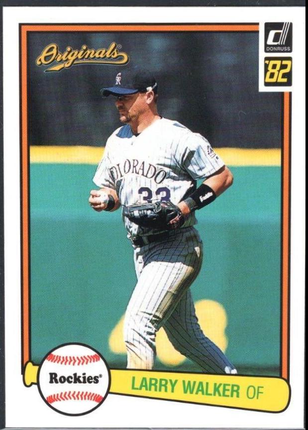 Larry Walker #47 Baseball Cards 2002 Donruss Originals