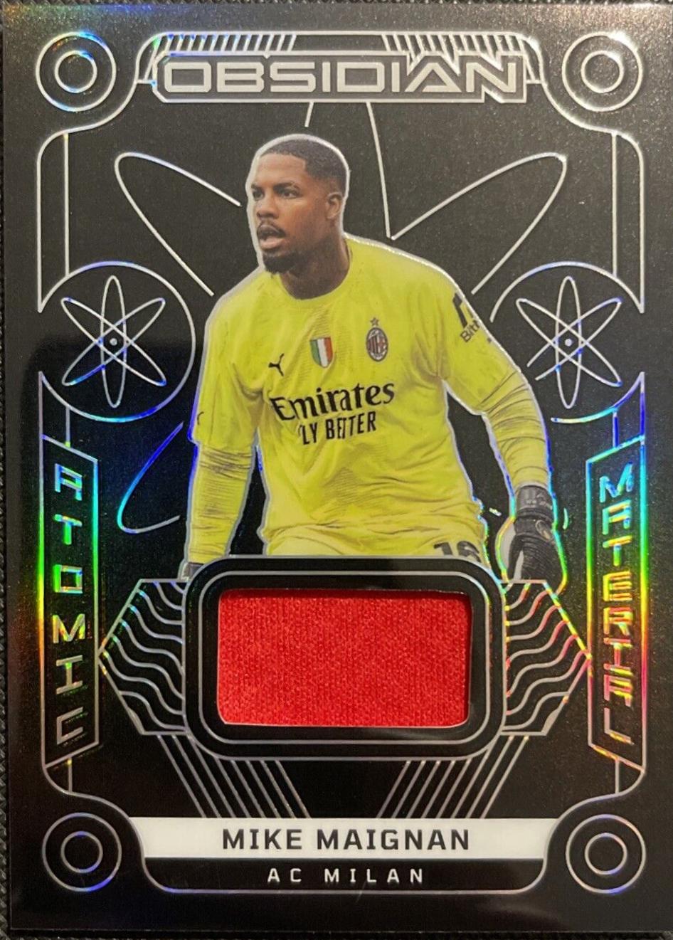 Mike Maignan #AM-MMN 2022 Panini Obsidian Atomic Material Soccer