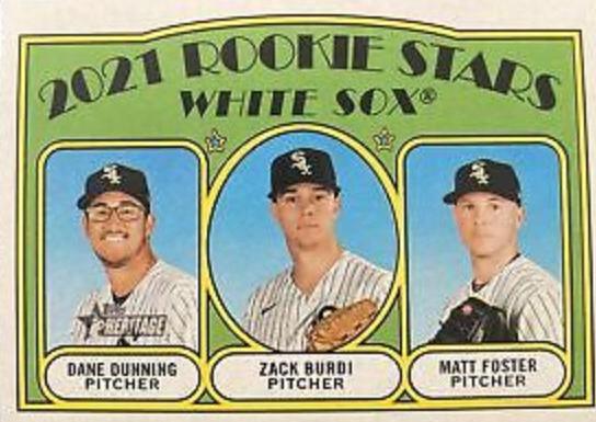 Matt Foster, Dane Dunning, Zack Burdi #208 Baseball Cards 2021 Topps Heritage