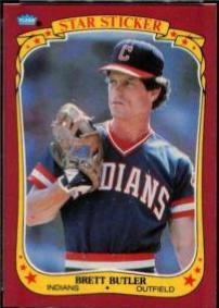 Brett Butler #18 Baseball Cards 1986 Fleer Star Stickers