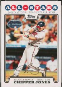 Chipper Jones #UH5 2008 Topps Update & Highlights Baseball