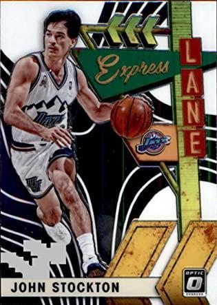 John Stockton #8 Basketball Cards 2019 Panini Donruss Optic Express Lane