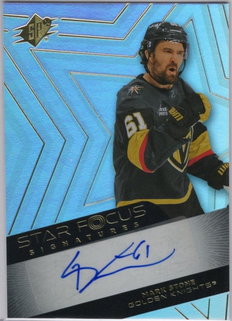 Mark Stone #SF-MS Hockey Cards 2024 SPx Star Focus Signatures