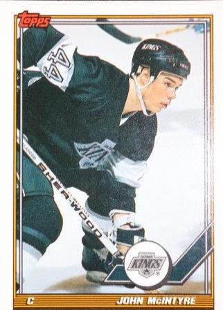 John McIntyre #37 1991-92 Topps Hockey