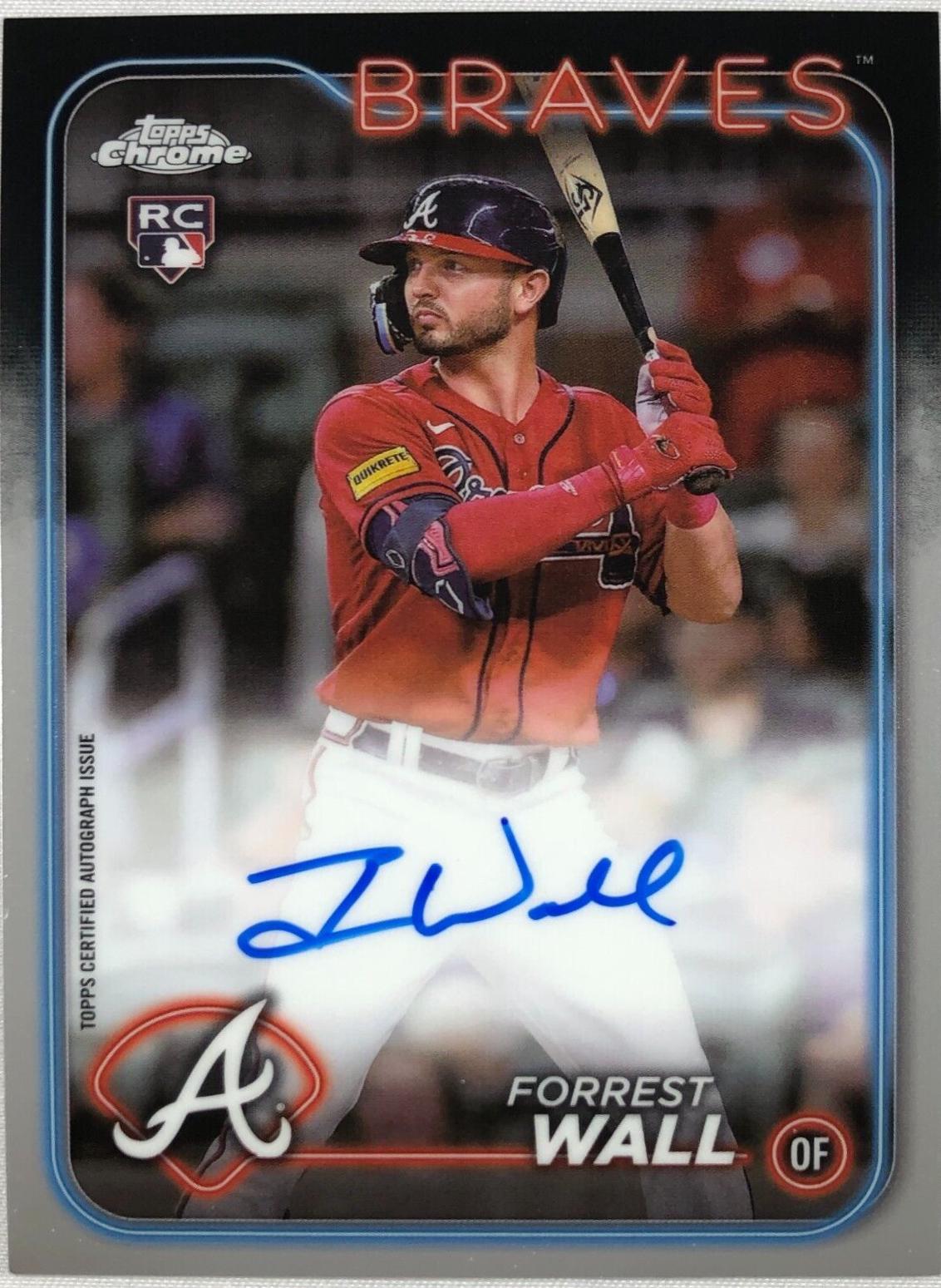 Forrest Wall #RA-FW Baseball Cards 2024 Topps Chrome Rookie Autograph