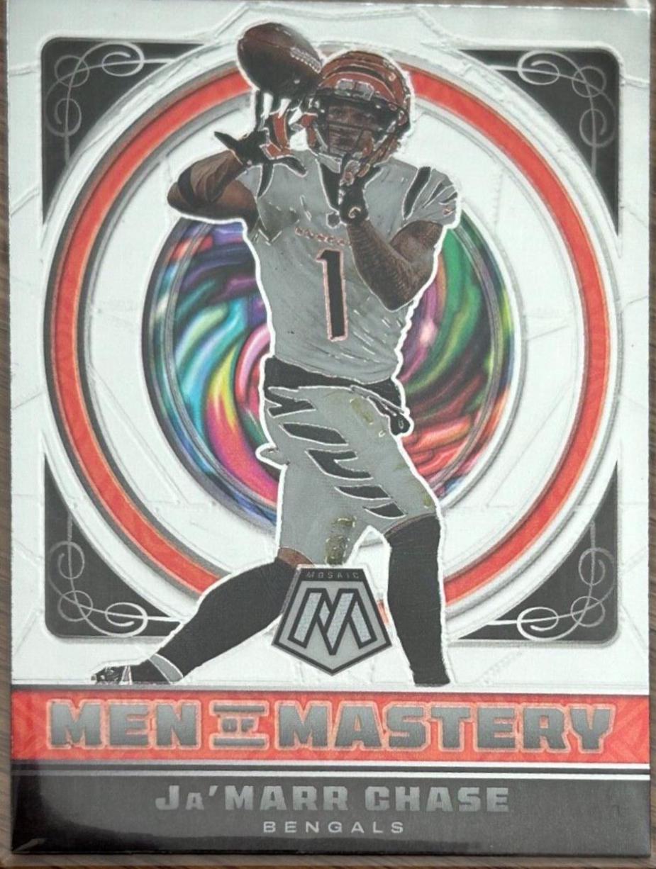 Ja'Marr Chase #MM-11 Football Cards 2022 Panini Mosaic Men of Mastery