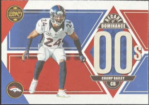 Champ Bailey #DD-15 Football Cards 2022 Panini Legacy Decade of Dominance