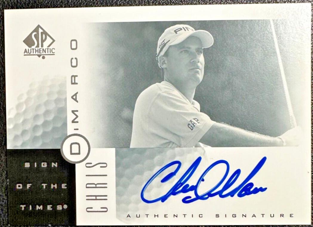 Chris DiMarco #CD Golf Cards 2001 SP Authentic Sign of the Times Autograph