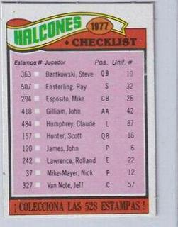 Falcons Checklist