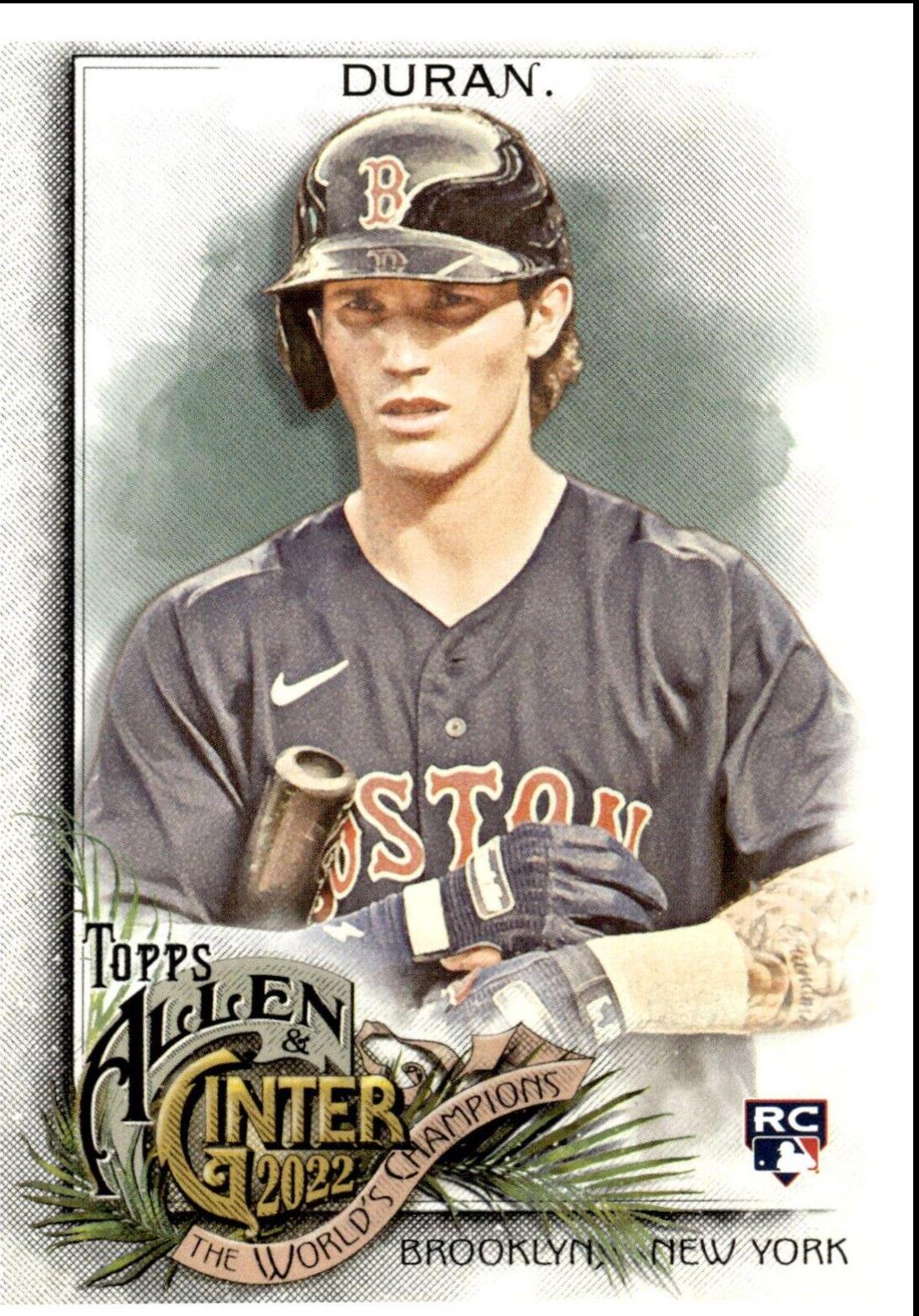 Jarren Duran #110 Baseball Cards 2022 Topps Allen & Ginter