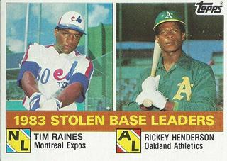 1983 Stolen Base Leaders (Tim Raines / Rickey Henderson