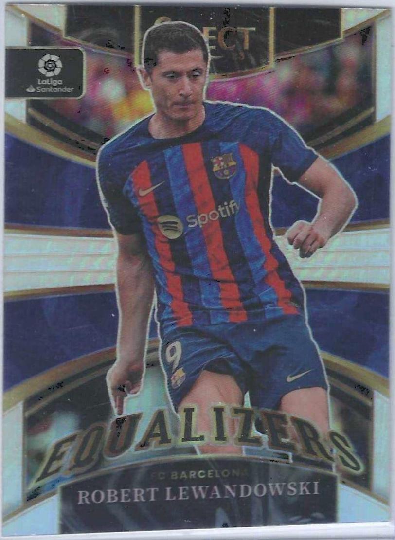 Robert Lewandowski #10 Soccer Cards 2022 Panini Select La Liga Equalizers