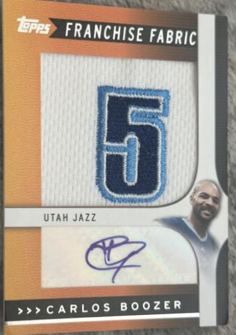 Carlos Boozer #FF-CB Basketball Cards 2009 Topps Franchise Fabrics Autograph