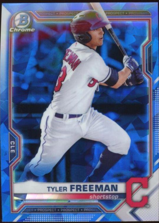 Tyler Freeman #BCP-182 2021 Bowman Chrome Sapphire Prospects Baseball