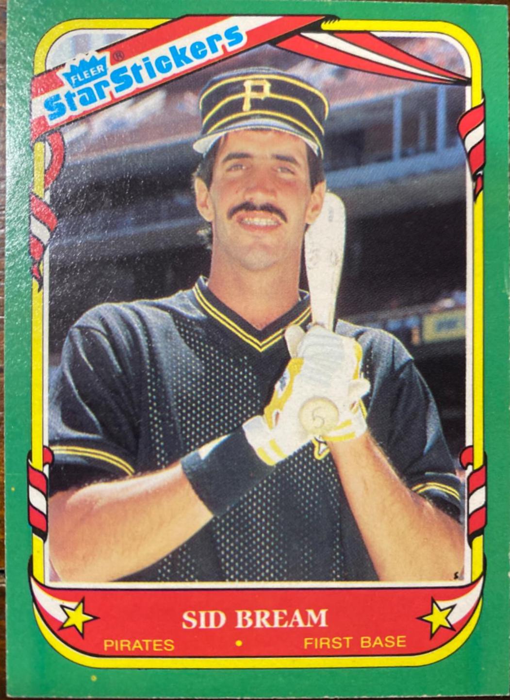 Sid Bream #14 Baseball Cards 1987 Fleer Star Stickers