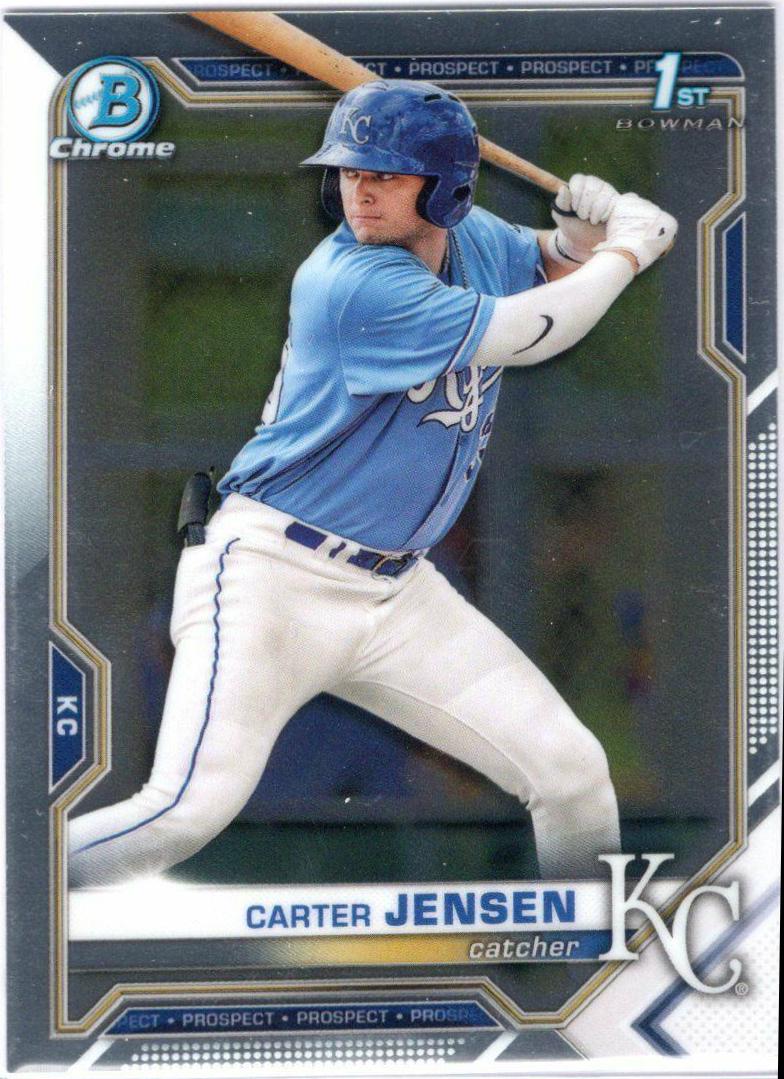 Carter Jensen #BDC-106 Baseball Cards 2021 Bowman Draft Chrome