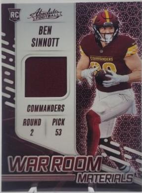 Ben Sinnott #WRM-BST Football Cards 2024 Panini Absolute War Room Materials