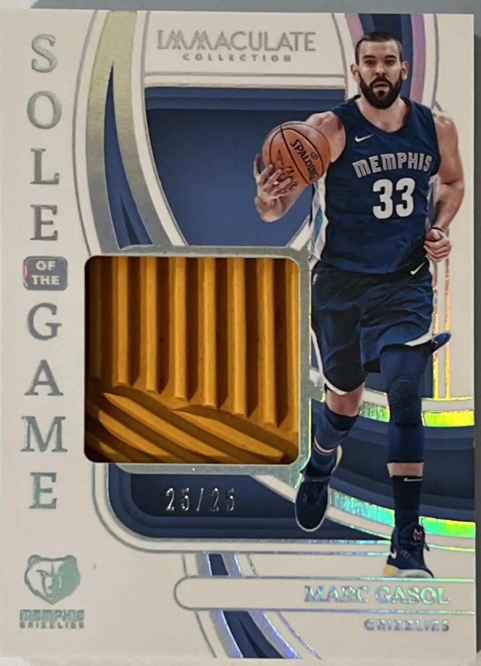 Marc Gasol #22 Basketball Cards 2023 Panini Immaculate Sole of the Game