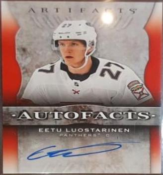 Eetu Luostarinen #AF-EL Hockey Cards 2021 Upper Deck Artifacts Auto Facts