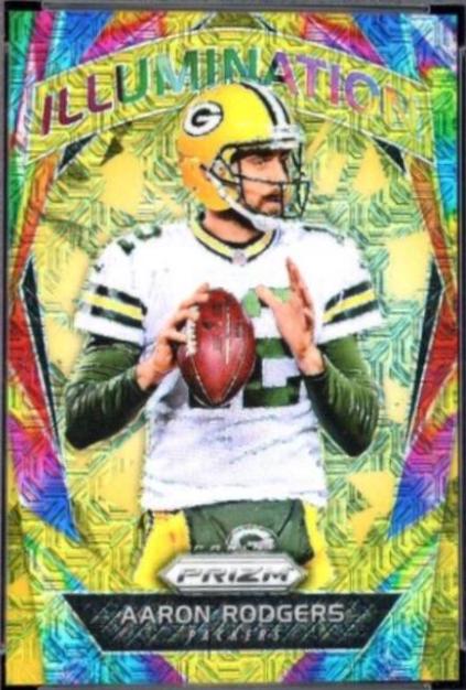 Aaron Rodgers [Gold Mojo] #4 Football Cards 2017 Panini Prizm Illumination