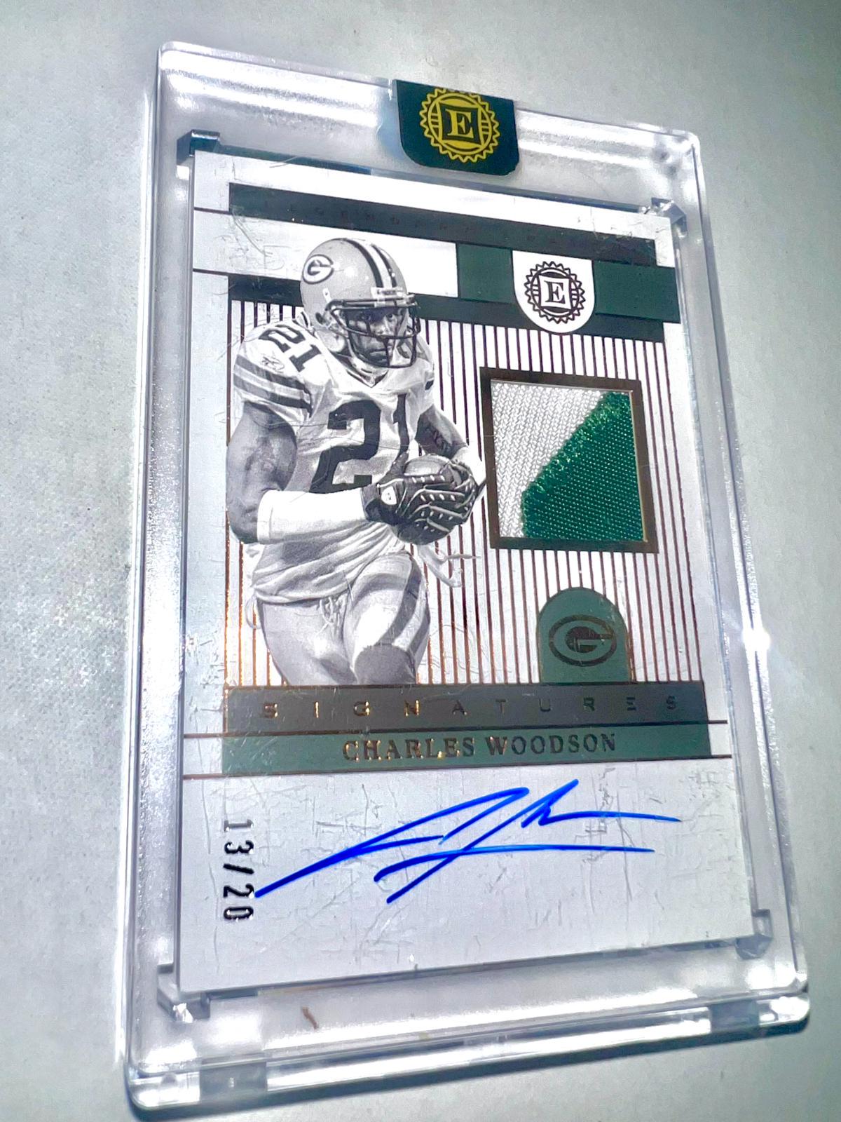 Charles Woodson #LSS-CW Football Cards 2022 Panini Encased Legendary Swatch Signatures