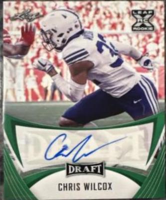 Chris Wilcox #BA-CW1 Football Cards 2021 Leaf Draft Autograph
