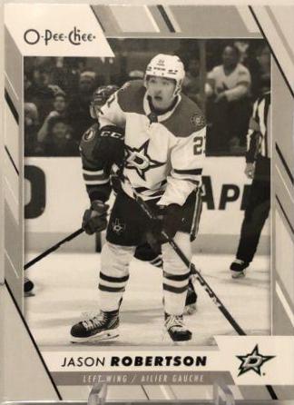 Jason Robertson #104 Hockey Cards 2023 O-Pee-Chee Black and White Test Print