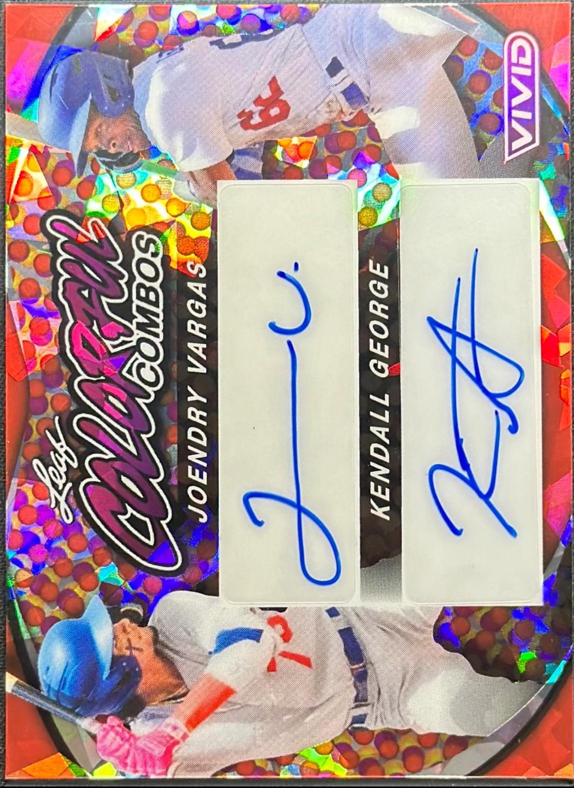 Joendry Vargas / Kendall George #CCD-11 Baseball Cards 2023 Leaf Vivid Colorful Combo Duo