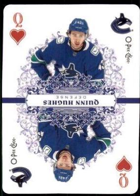 Quinn Hughes #Q Hockey Cards 2022 O Pee Chee Playing Cards